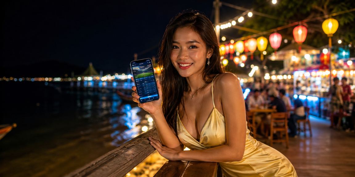 Người dùng Phú Quốc xem khuyến mãi casino mobile tại chợ đêm đảo ngọc